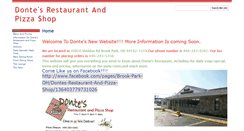 Desktop Screenshot of dontesrestaurantpizzashop.com