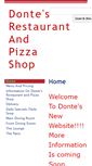 Mobile Screenshot of dontesrestaurantpizzashop.com