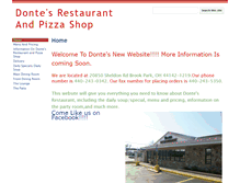 Tablet Screenshot of dontesrestaurantpizzashop.com